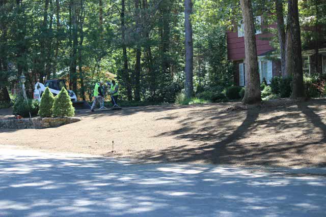 Before Lawn Renovation - Landscaping Services in Sudbury, MA