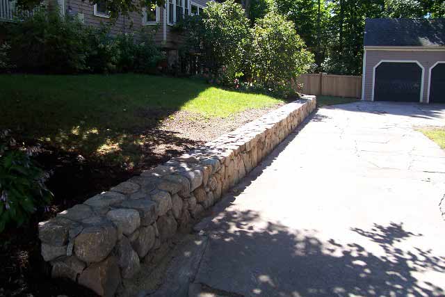 Stone Wall After - Landscaping Services in Sudbury, MA