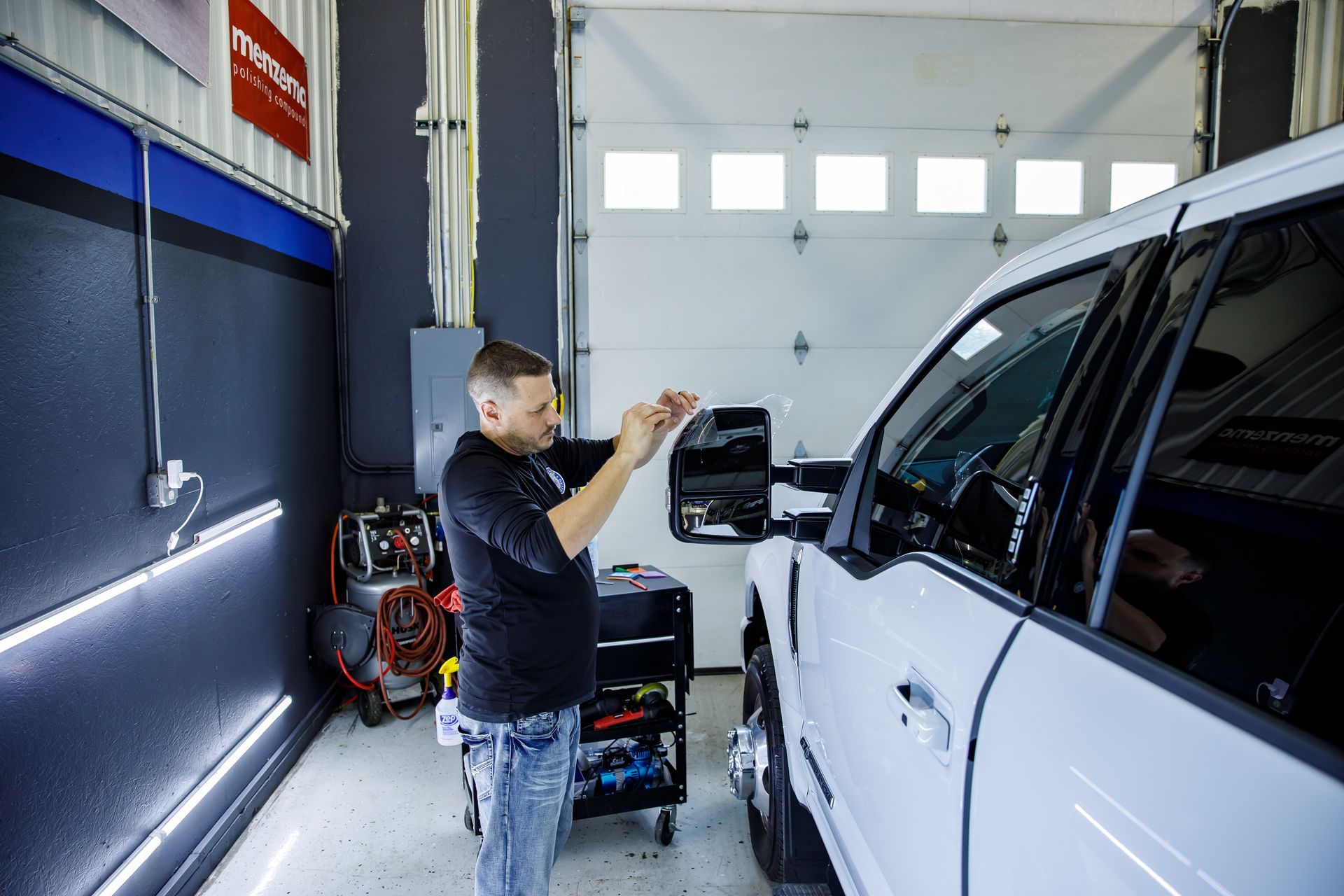 applying ppf on a side mirror