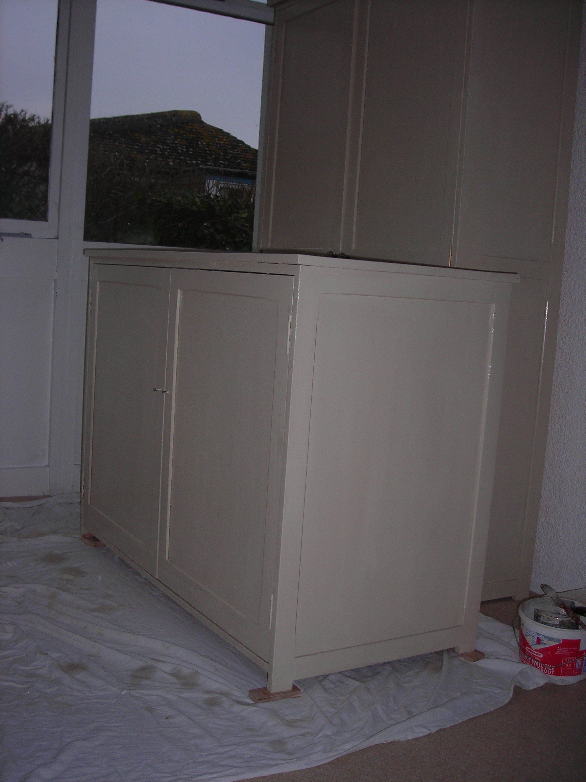 wooden cupboard painting