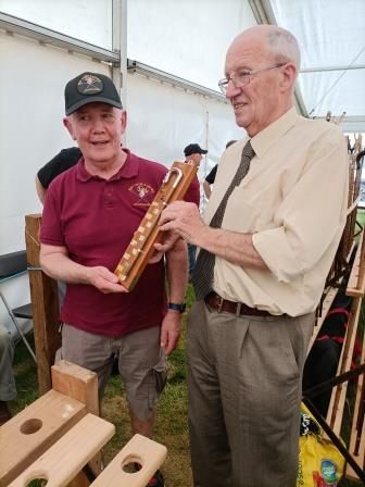 Ayr Show 2024 Novice Champion Richard Russell with Judge Ian McConchie