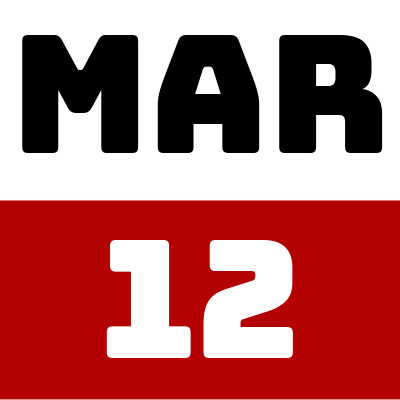 MAR 12th date icon fo  trivia with jon at the point in prescott, az