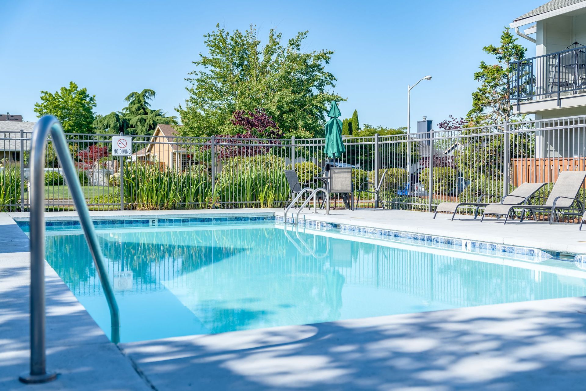 View of pool in the sunshine