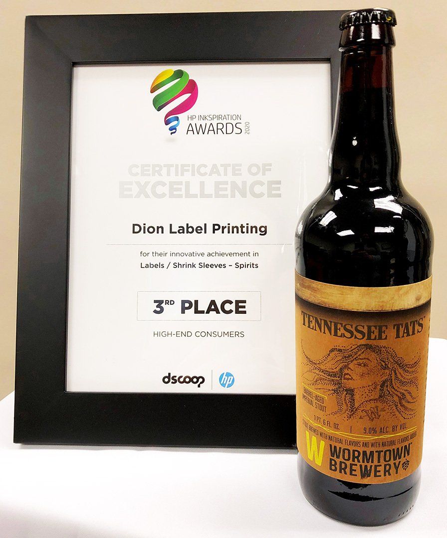 HP Inkspiration Award Dion Label Printing