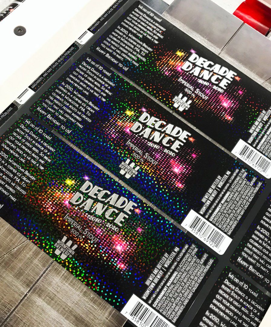 Wormtown Brewery Decade Dance Labels with Cast & Cure