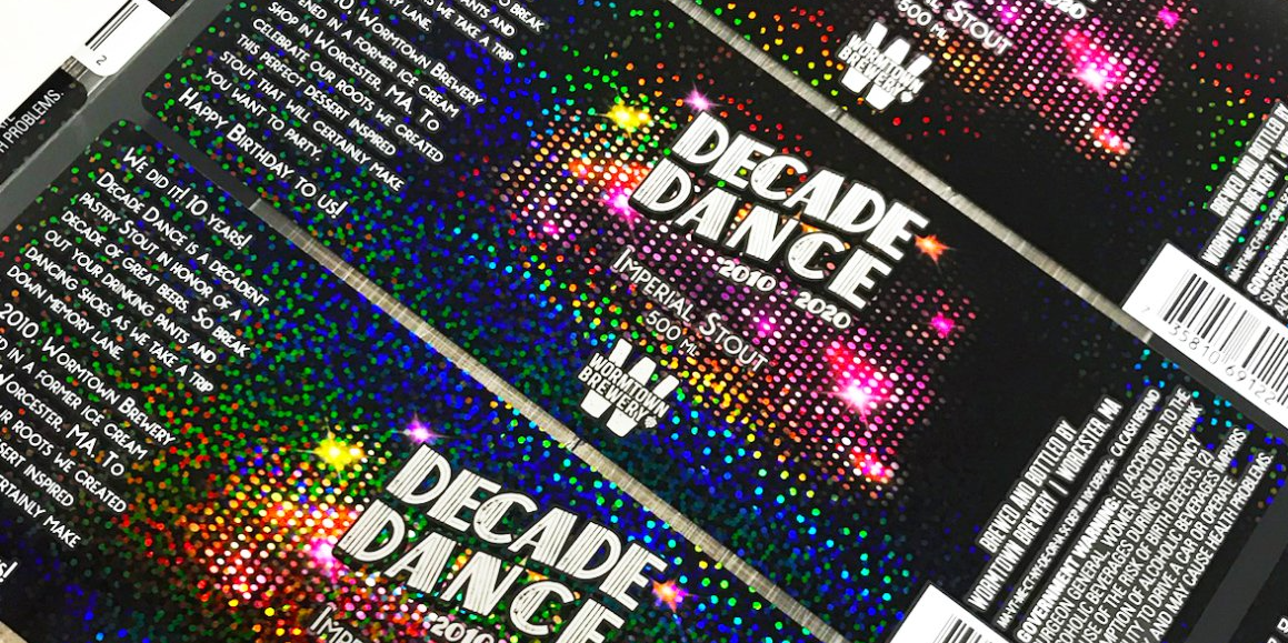 Wormtown Brewery Decade Dance Labels
