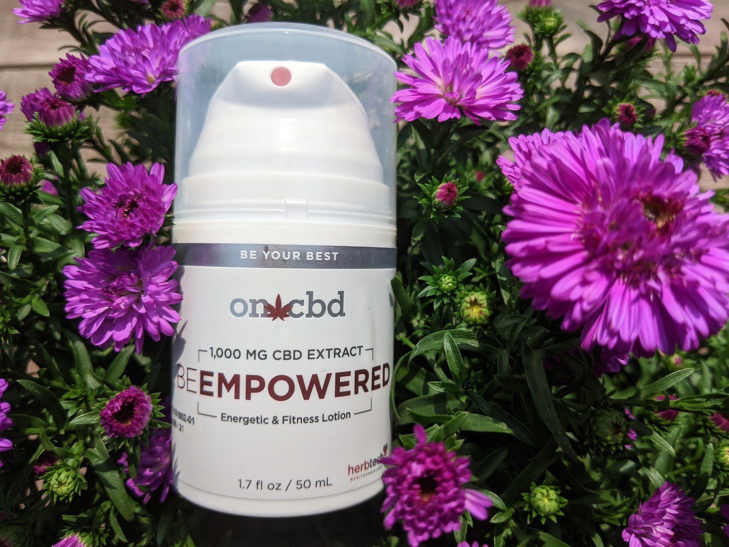 On CBD Be Empowered among flowers