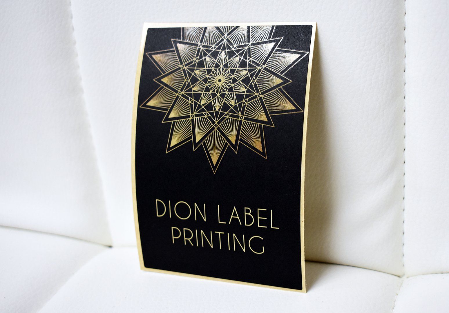Dion Label Printing Black Vellum Wine Label