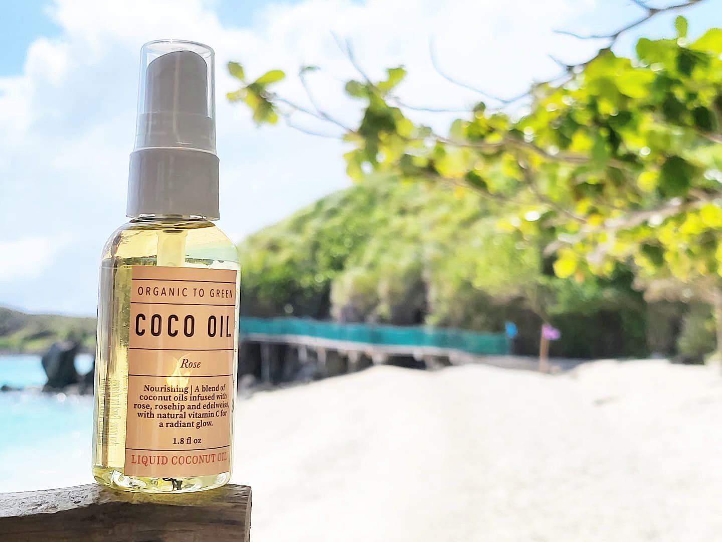 Organic To Green Coco Oil Beach