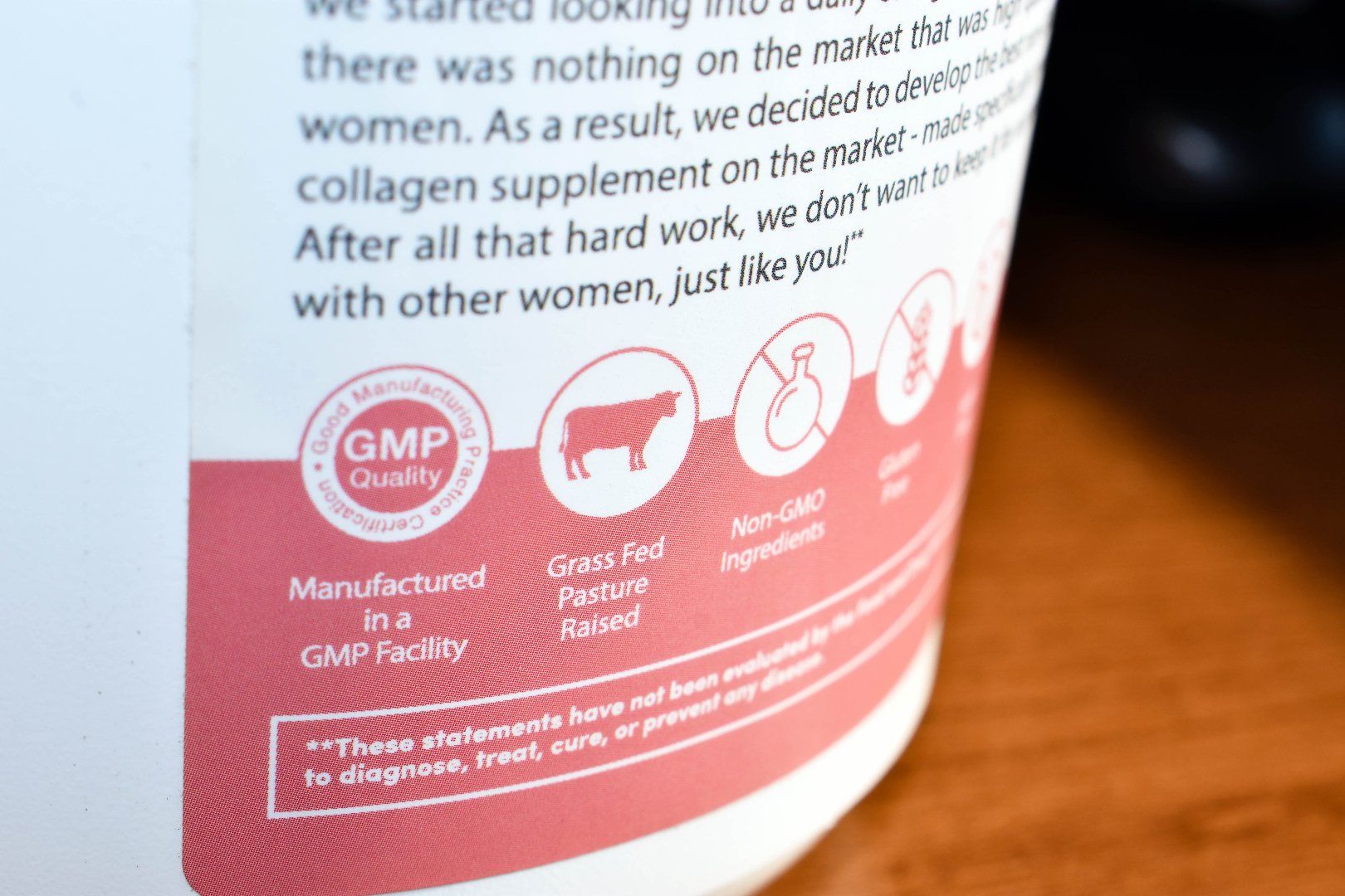Collagen For Her Informative Graphics on Label