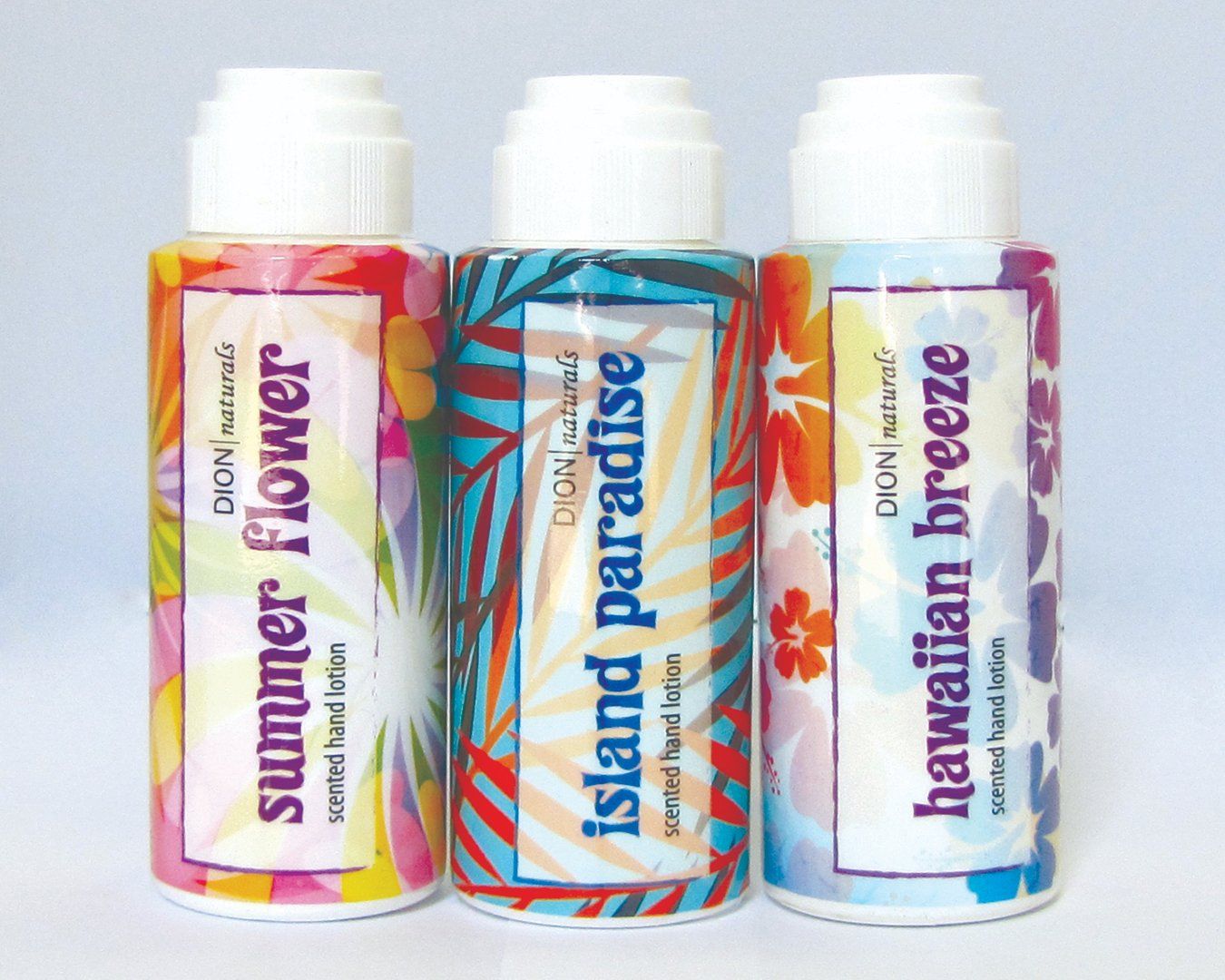 Personal care hand lotion bottles with shrink sleeve labels