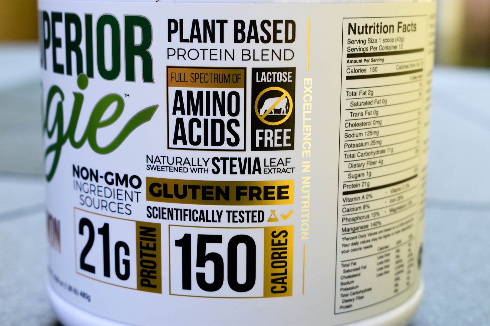 Supplement Label with Informative Graphics