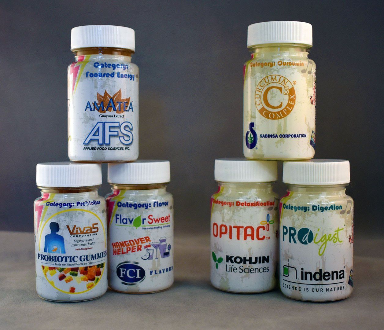 Various Supplement with Shrink Sleeve Labels
