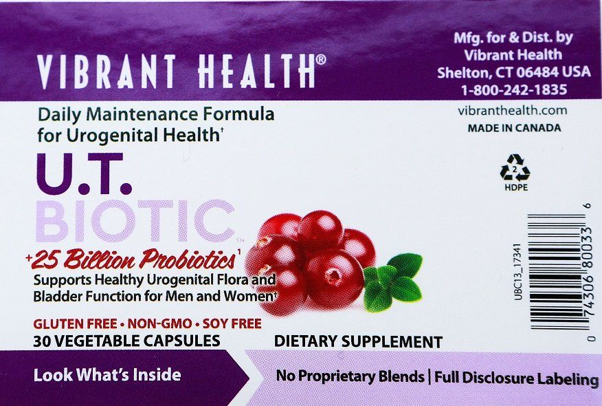 Vibrant Health UT Biotic Label