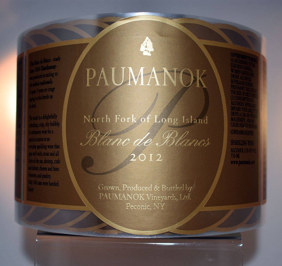 Paumanok Wine- gold hot stamp