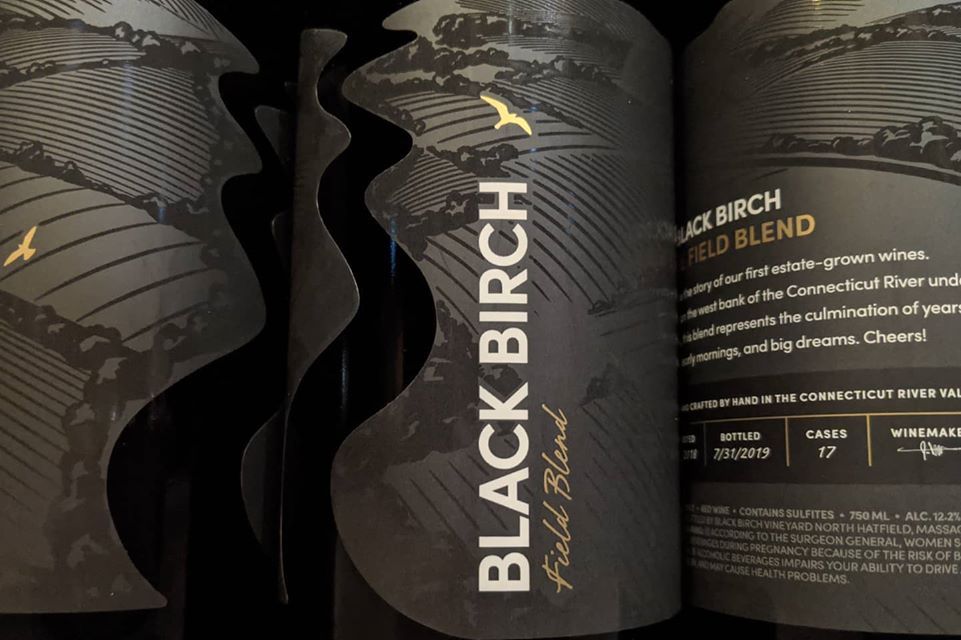 Black Birch Vineyard Estate Blend Custom Die Cut Label