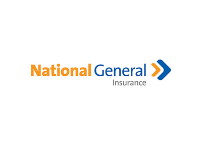 The national general insurance logo is orange and blue on a white background.