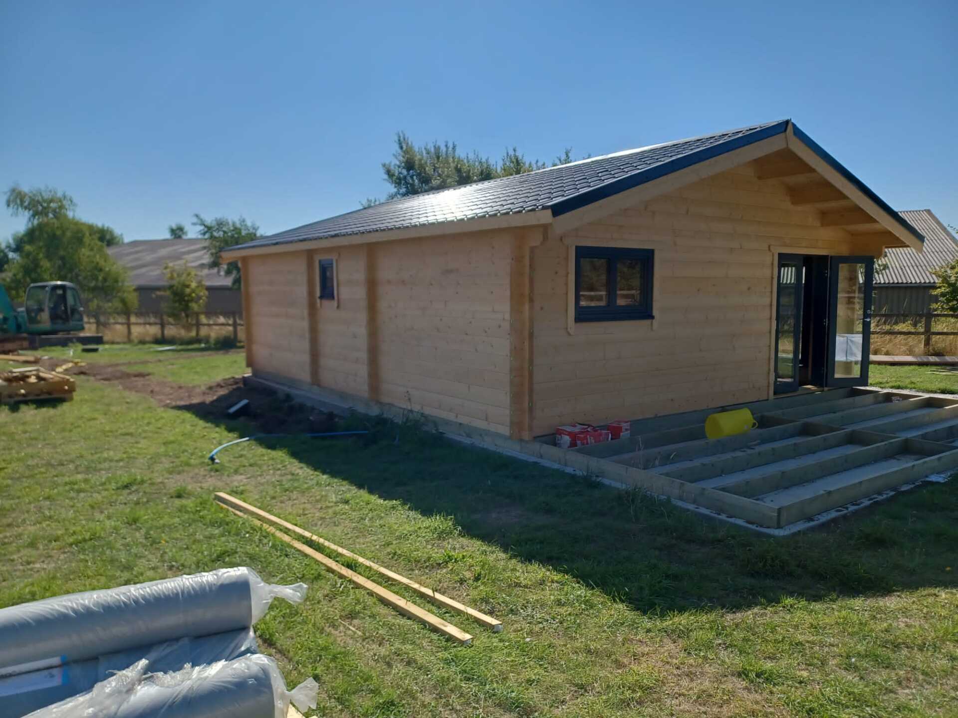 Log Cabin Under Construction