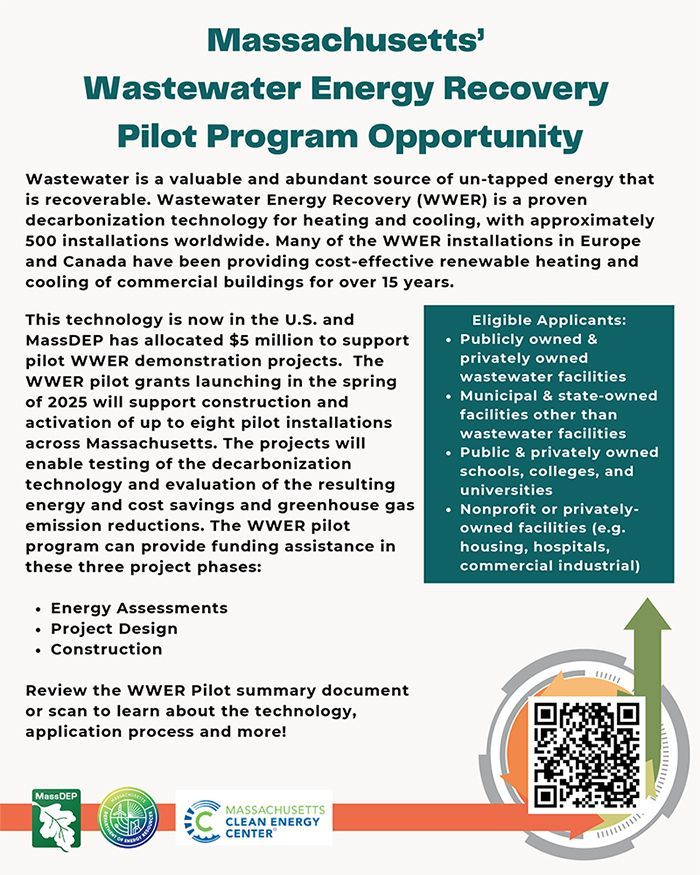 Massachusetts Wastewater Energy Recovery Pilot Program Opportunity