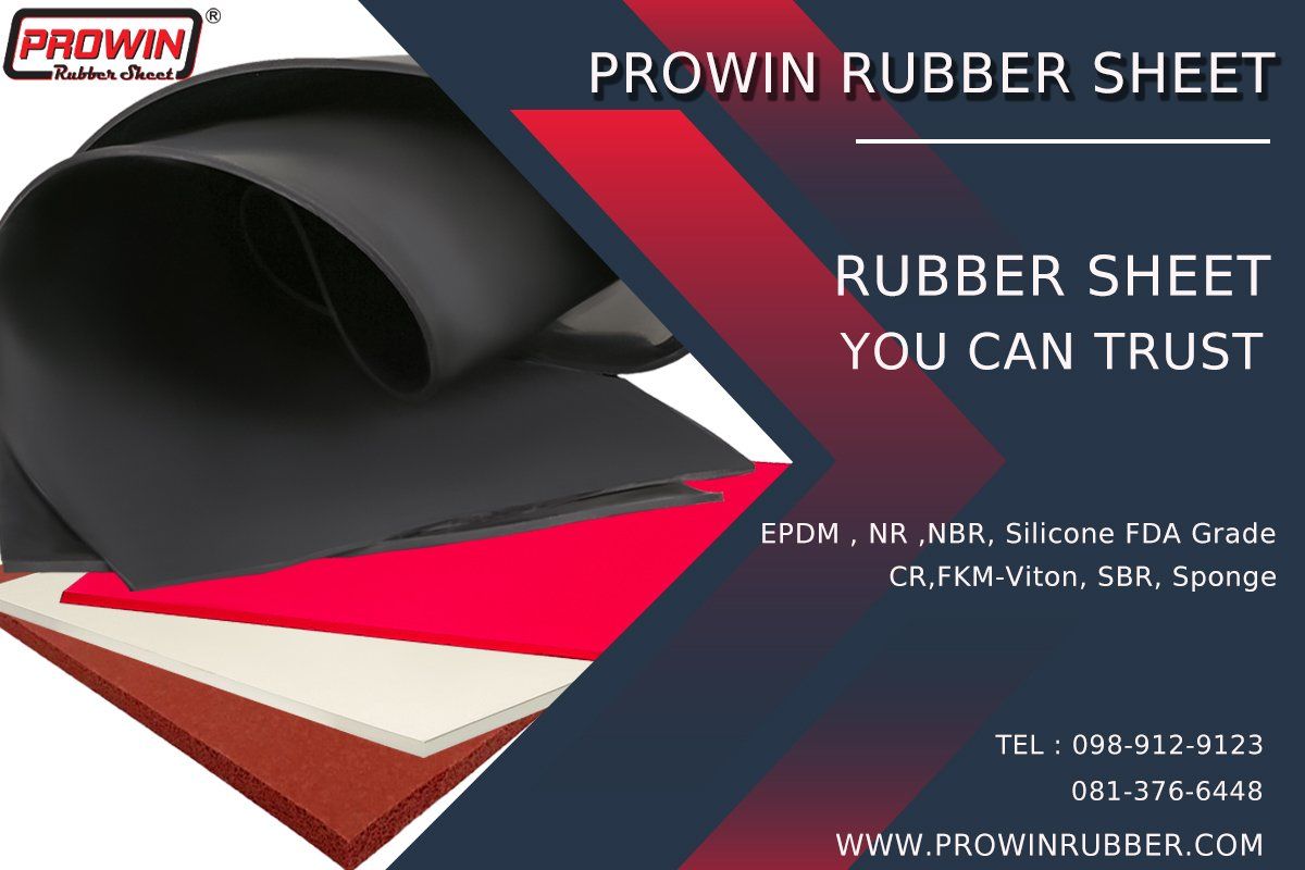 Prowin Rubber Sheet แผ่นยางอุตสาหกรรม NR NBR EPDM FKM-Viton Silicone CR