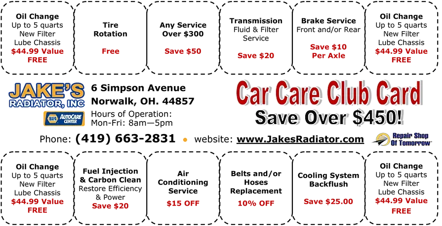 Car Care Club Card