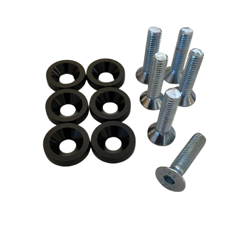 Fastenpack - Black rings / Silver bolts