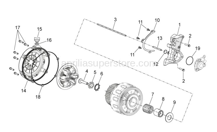 Papieren pakking koppelingsdeksel Aprilia Dorsoduro / Shiver 750 #18 - B015372