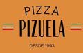 Un logotipo para una pizzería llamada Pizza Pizuela.