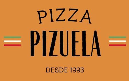 Un logotipo para una pizzería llamada Pizza Pizuela.
