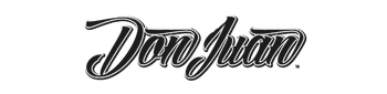 Logotipo estilizado en negro con la inscripción "Don Juan" sobre un fondo blanco.