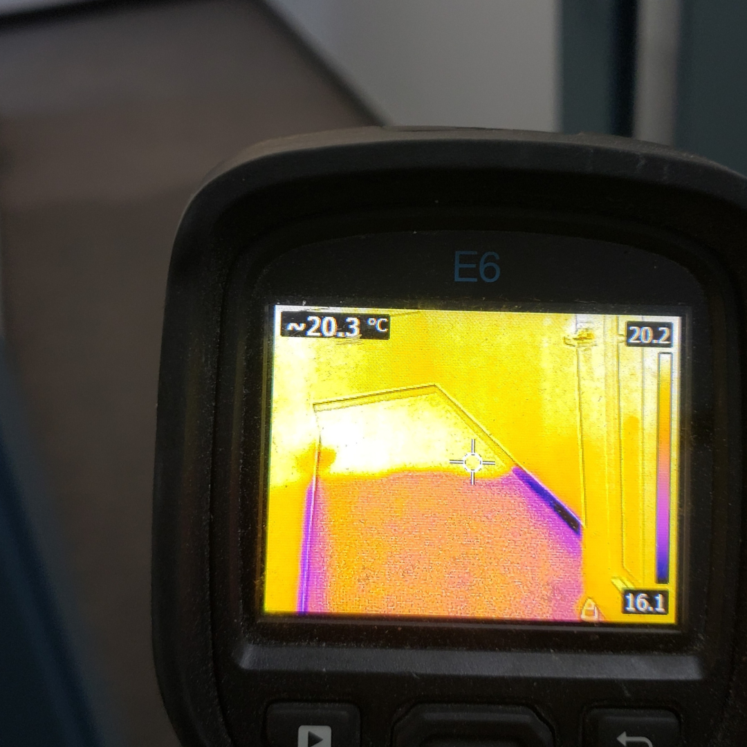 Photo of a Thermal Imaging Device displaying information. 
