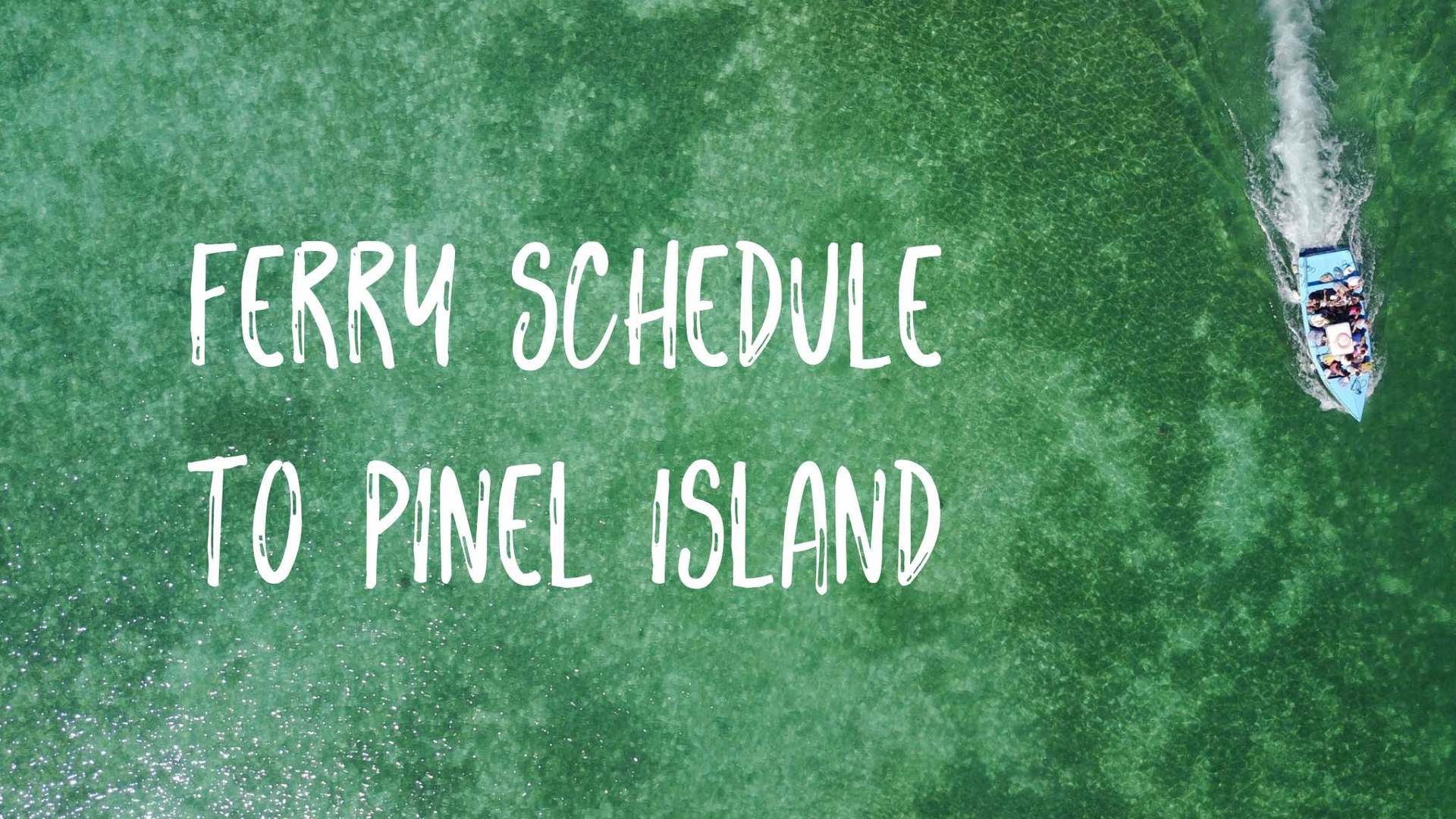 A small Caribbean ferry is going to Pinel island