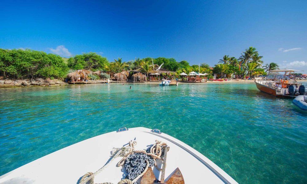 The Karibuni restaurant, view from a boat