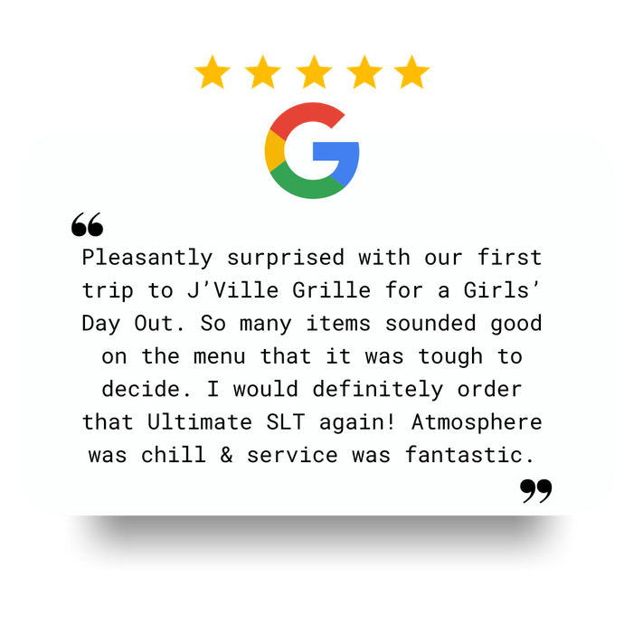 j'Ville Grille Google Review