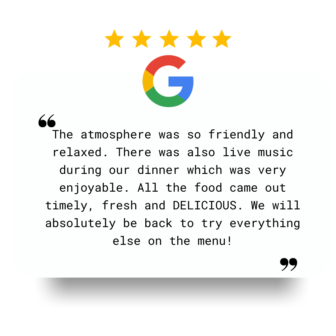 J'Ville Grille Google Review