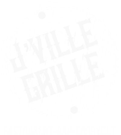 J'Ville Grille Logo in White
