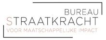 Logo reading “Bureau Straatkracht” with the tagline “voor maatschappelijke impact” in gray and pale pink text on white.