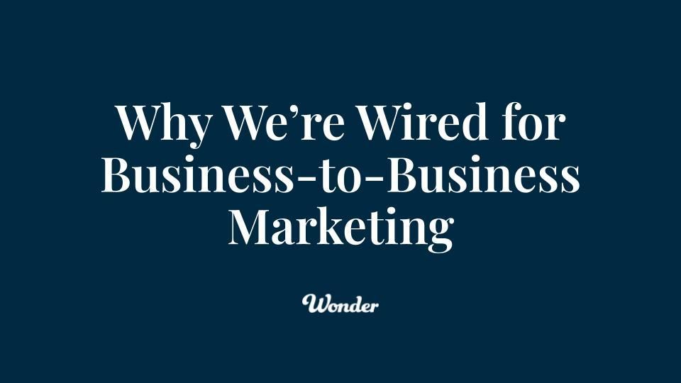Meant to B2B: Why We’re Wired for Business-to-Business Marketing