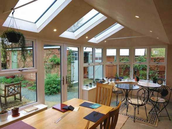 Mr and Mrs A - Recent Garden room interior with Skyvista sky lights