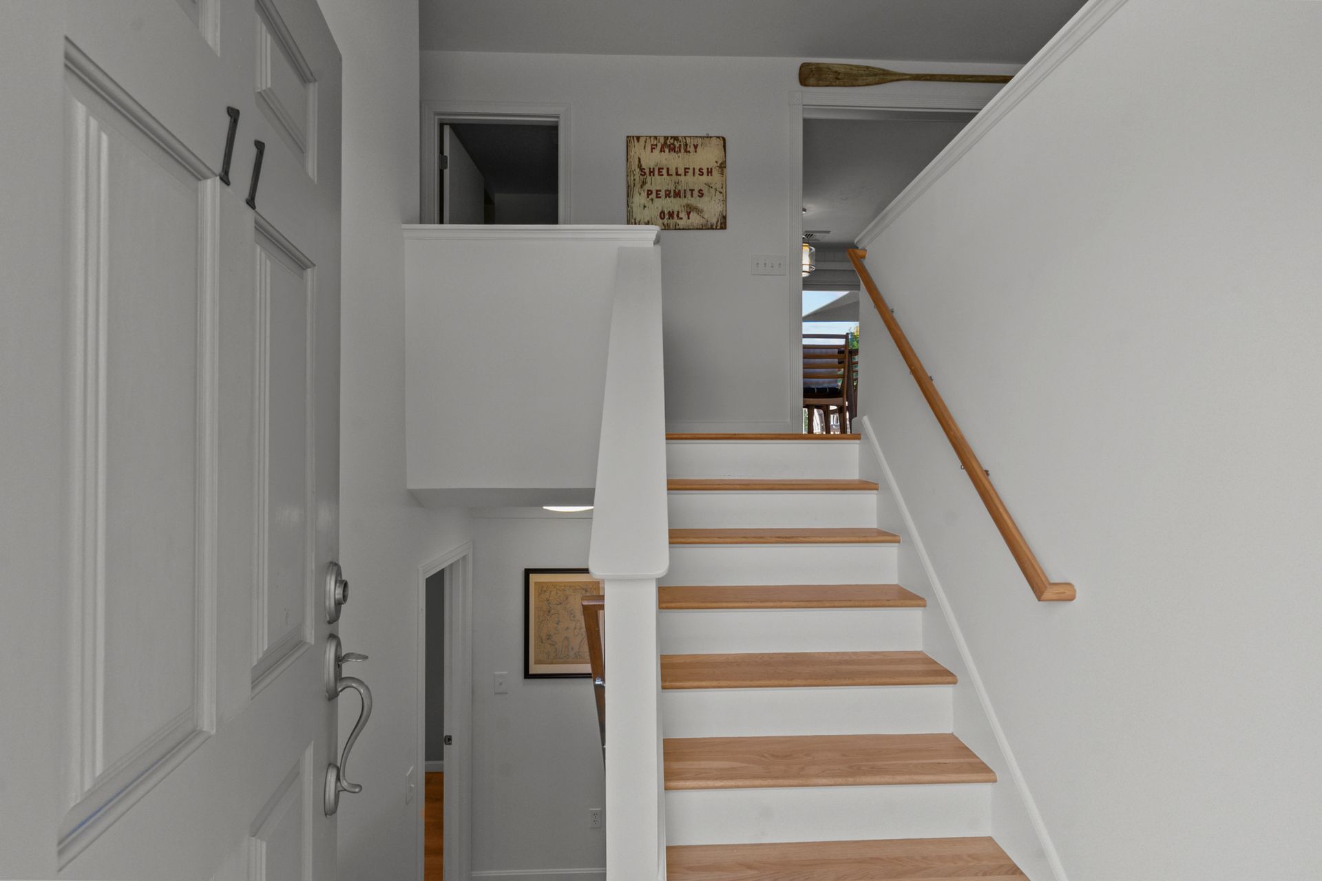 A staircase leading up to the second floor of a house.