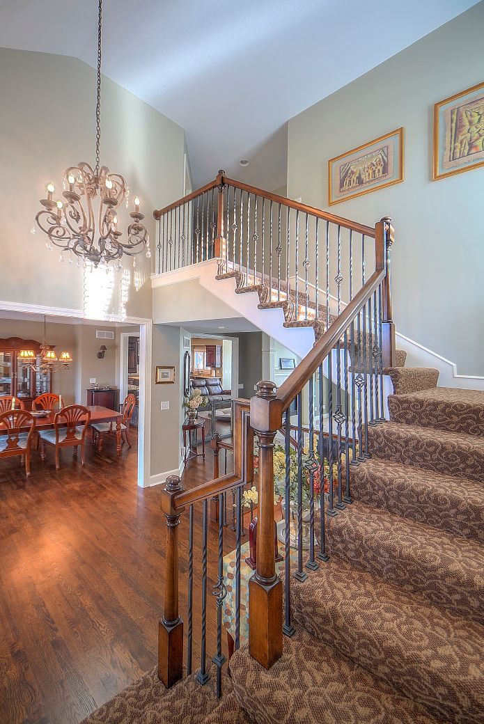 A staircase leading up to the second floor of a house.