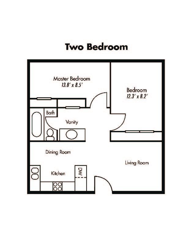 2 Bed | 1 Bath