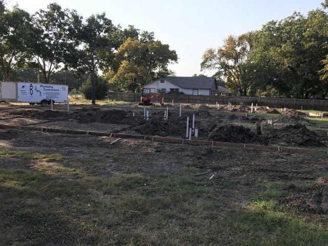 Installing pipe on a construction site — Corsicana, TX — AKV Plumbing Co