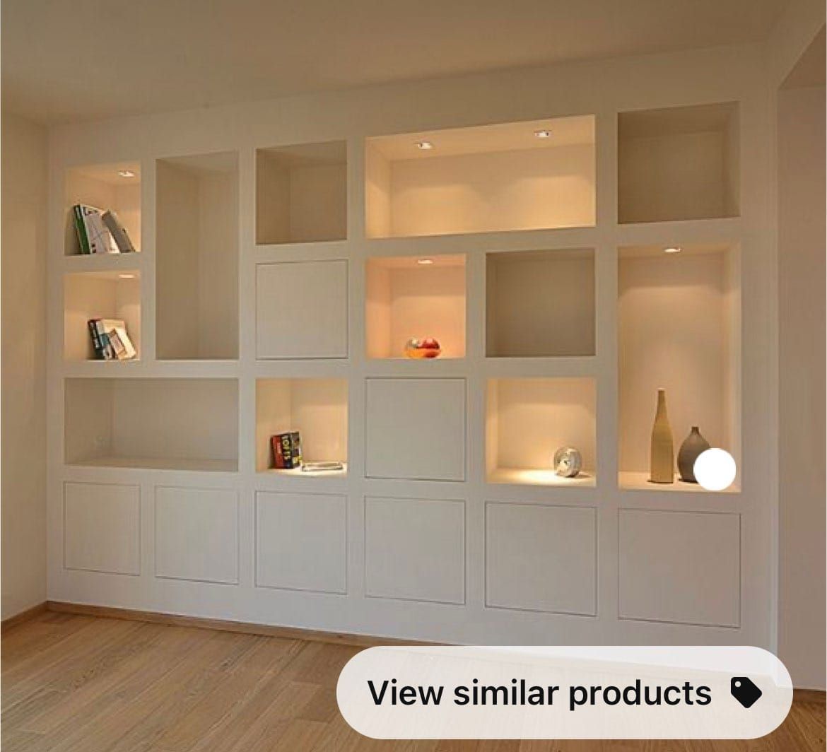 A picture of a bookshelf with the words view similar products below it