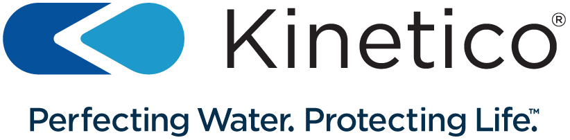 Blue and white stylized logo with a rounded capsule shape.