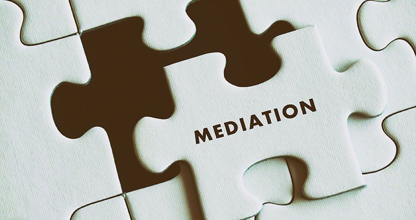 a puzzle piece that says mediation taken out of the puzzle
