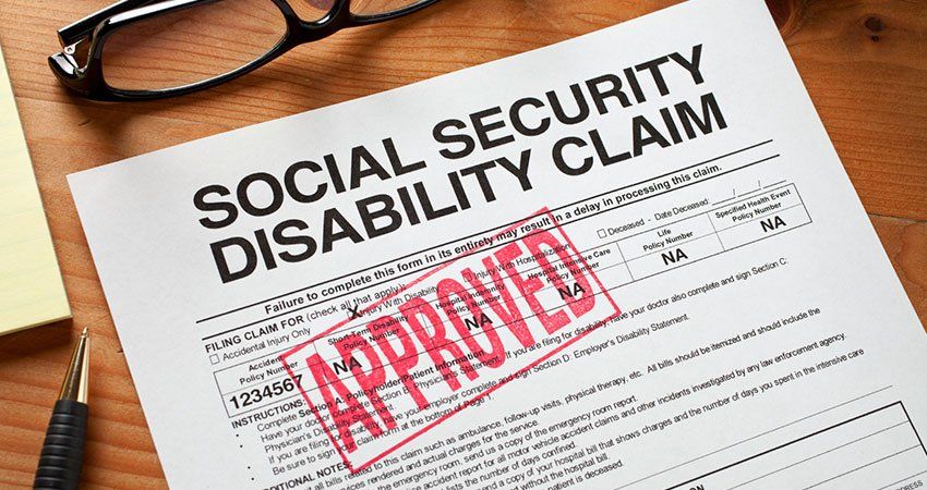 Social Security Disability claim paper with an 