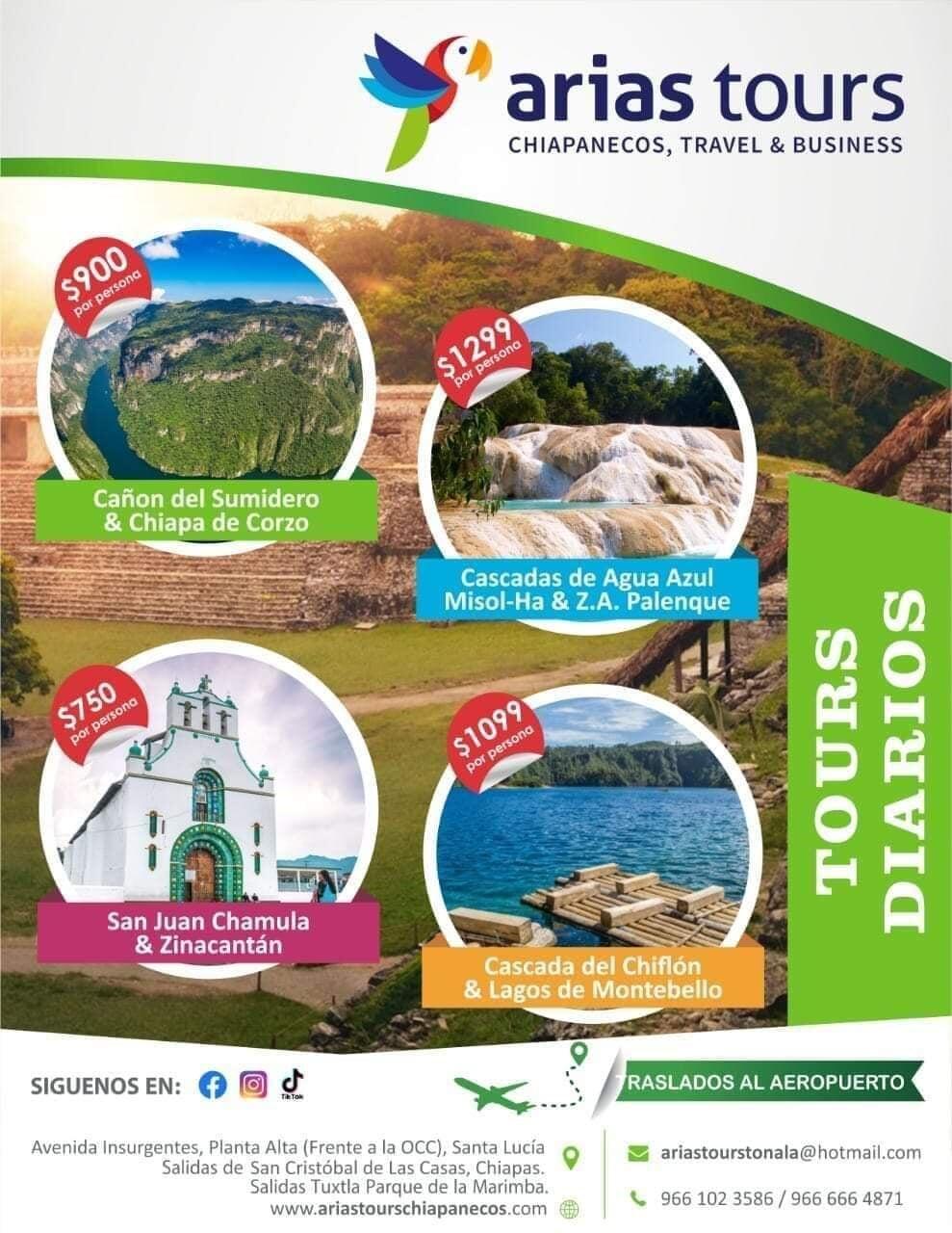 ARIAS TOURS CHIAPANECOS - Tours diarios