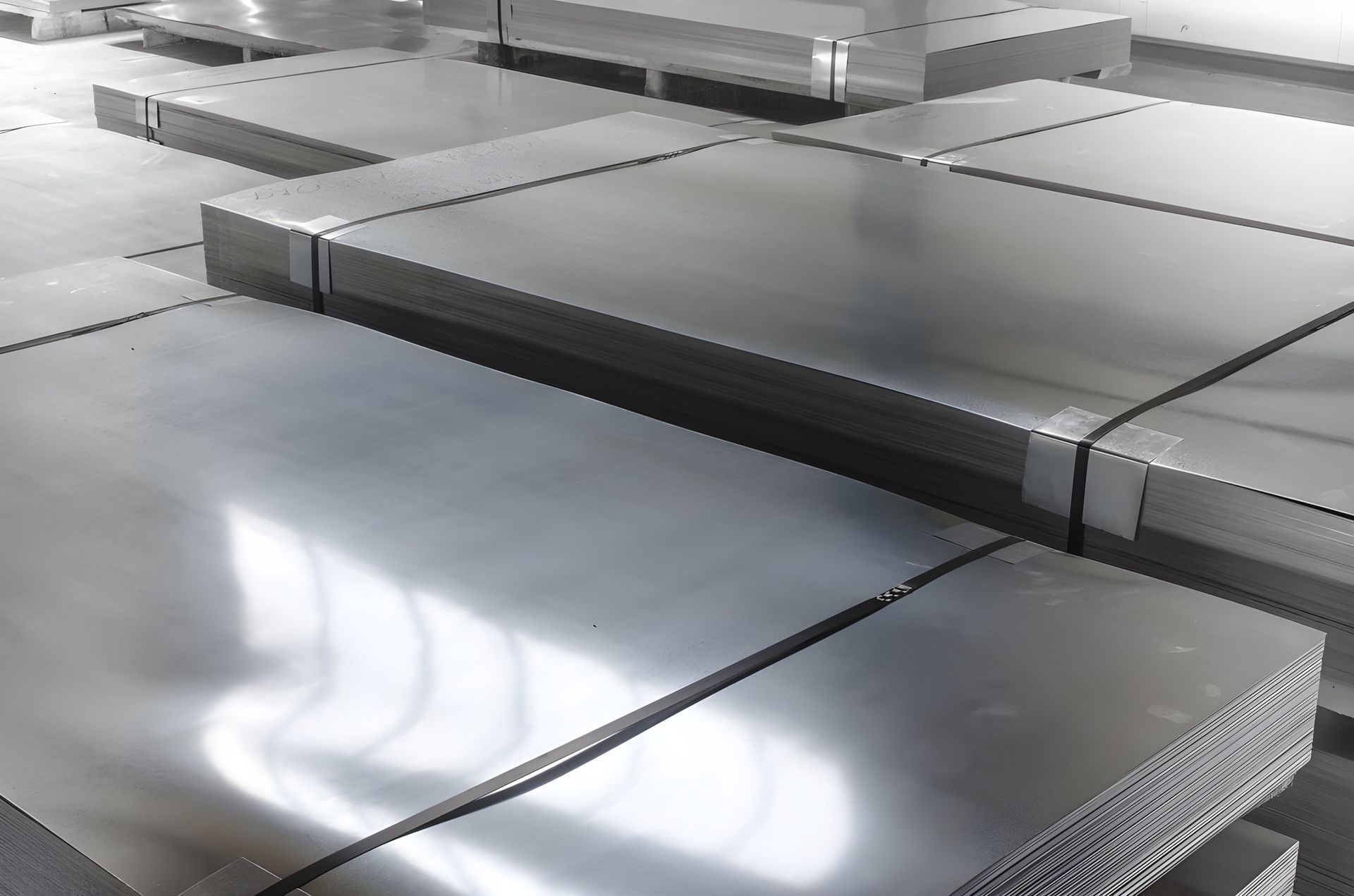 A Bunch of Stainless Steel Sheets Are Stacked on Top of Each Other — Betts Welding Pty Ltd In Moss Vale, NSW