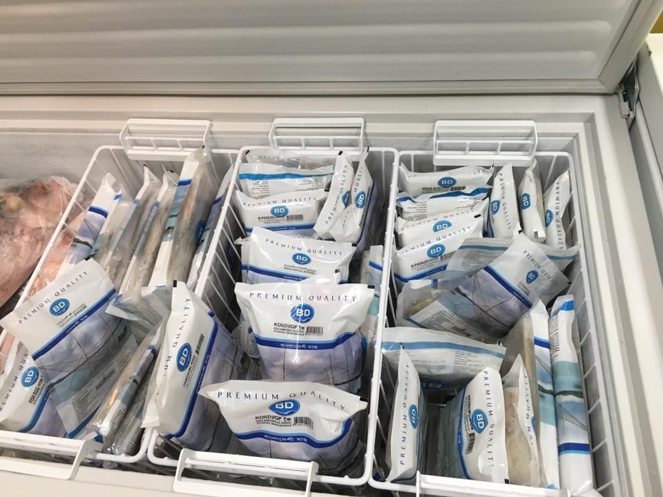 A Freezer Filled With Bags Of Frozen Food — Suhana Butcher & Grocery Shop In Millner, NT